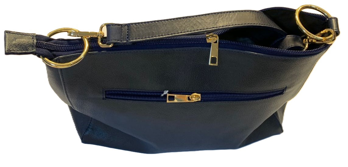 Bolso negro cocodrilo