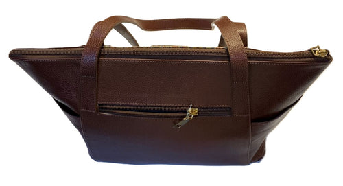 Bolso café caoba cuero natural